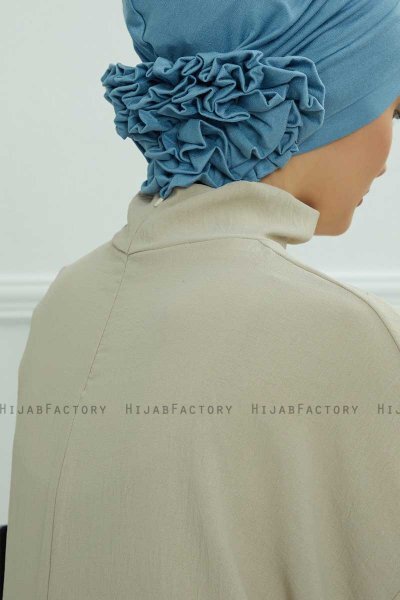 Elisabeth - Turban En Coton Sky Blue