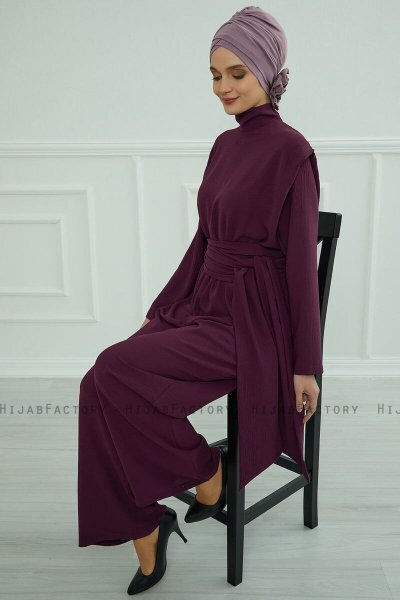 Elisabeth - Turban En Coton Lilac