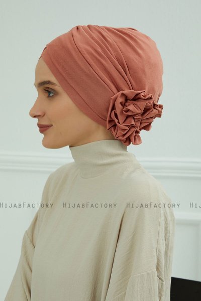 Elisabeth - Turban En Coton Saumon