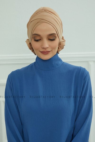 Elisabeth - Turban En Coton Caramel