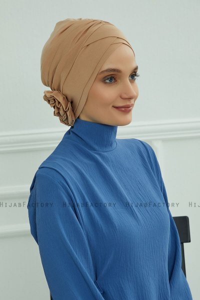 Elisabeth - Turban En Coton Caramel