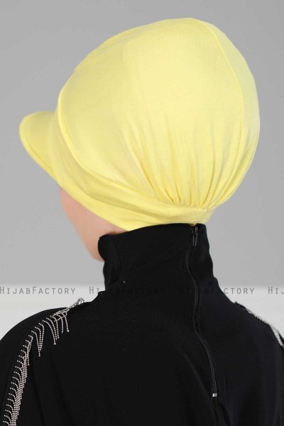 Sandra - Turban En Coton Jaune - Ayse Turban