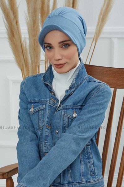 Sandra - Turban En Coton Sky Blue