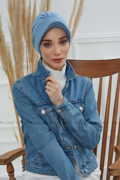 Sandra - Turban En Coton Sky Blue