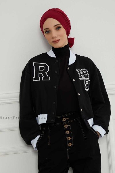 Ellie - Turban En Coton Bordeaux