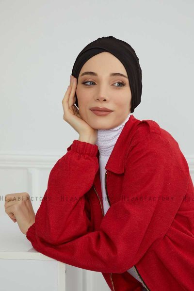 Ellie - Turban En Coton Noir