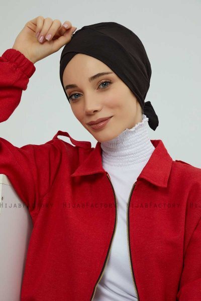 Ellie - Turban En Coton Noir