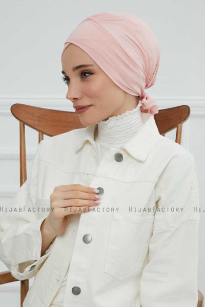 Ellie - Turban En Coton Vieux Rose