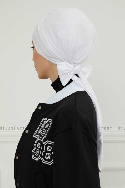 Ellie - Turban En Coton Blanc