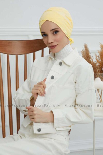 Ellie - Turban En Coton Jaune