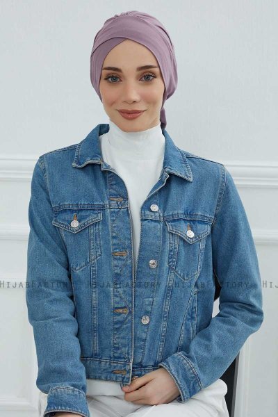 Ellie - Turban En Coton Lilac