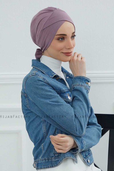 Ellie - Turban En Coton Lilac