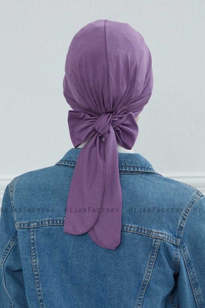 Ellie - Turban En Coton Violet