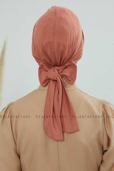 Ellie - Turban En Coton Saumon