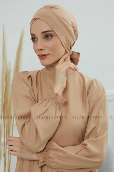 Ellie - Turban En Coton Sand