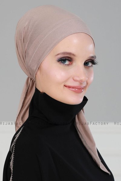 Felicia - Turban En Coton Taupe