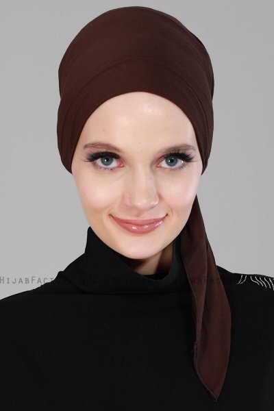 Felicia - Turban En Coton Marron