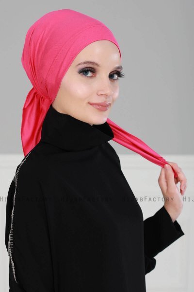 Felicia - Turban En Coton Fuchsia