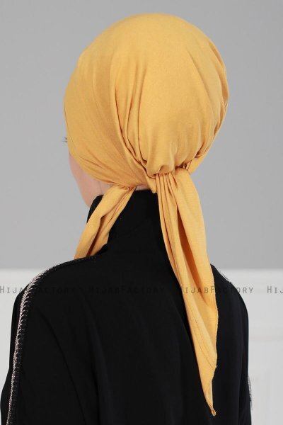 Felicia - Turban En Coton Moutarde