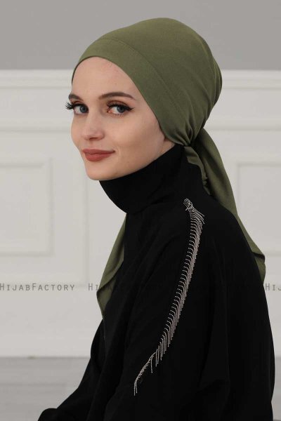 Felicia - Turban En Coton Kaki