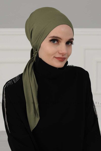 Felicia - Turban En Coton Kaki
