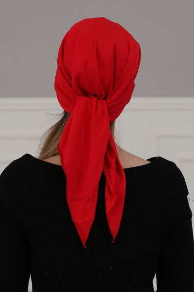 Felicia - Turban En Coton Rouge