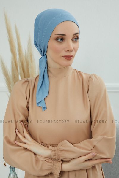 Felicia - Turban En Coton Sky Blue