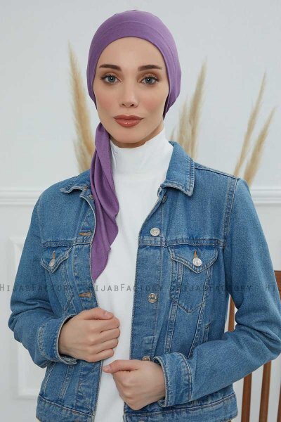 Felicia - Turban En Coton Violet