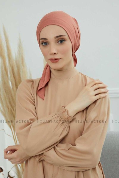 Felicia - Turban En Coton Saumon