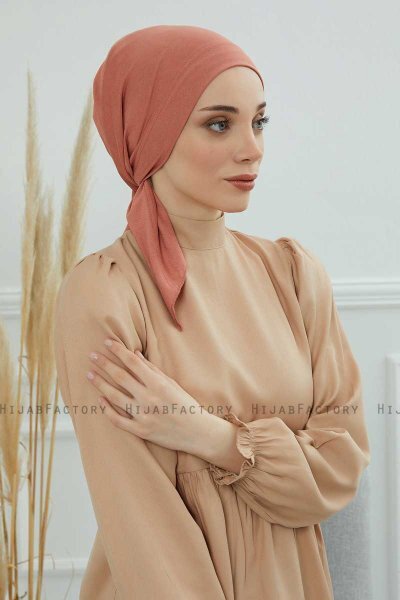 Felicia - Turban En Coton Saumon