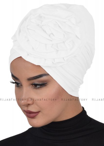Kerstin - Turban En Coton Blanc - Ayse Turban