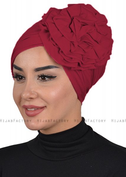Kerstin - Turban En Coton Bordeaux - Ayse Turban