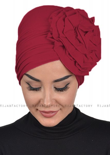 Kerstin - Turban En Coton Bordeaux - Ayse Turban