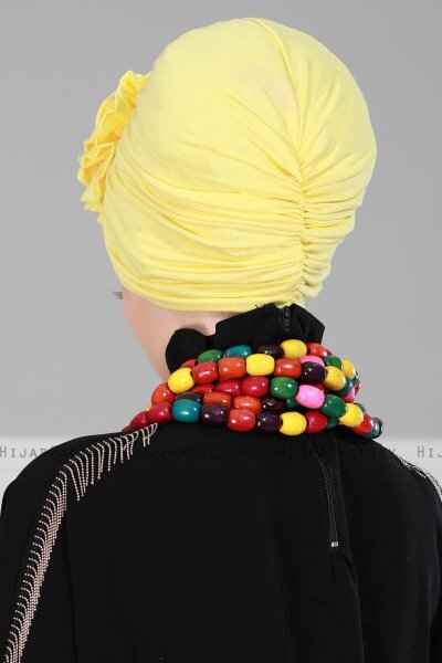 Kerstin - Turban En Coton Jaune - Ayse Turban