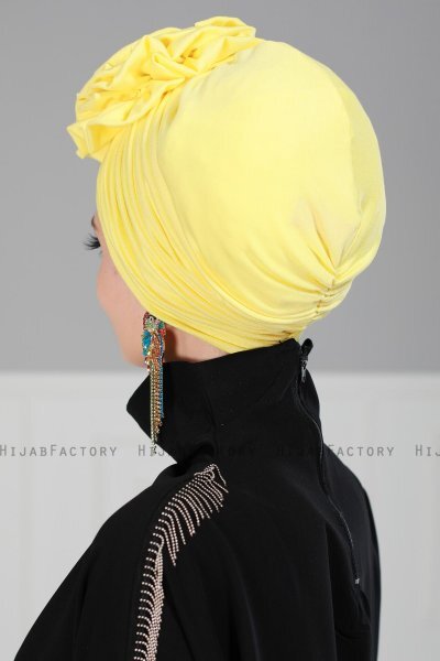 Kerstin - Turban En Coton Jaune - Ayse Turban
