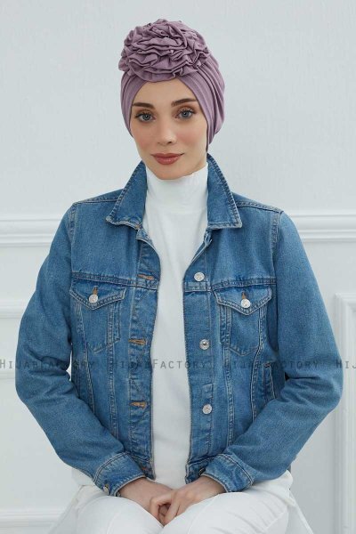 Kerstin - Turban En Coton Lilac