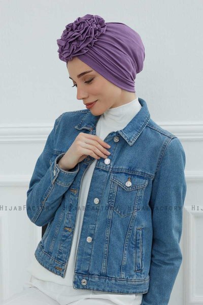 Kerstin - Turban En Coton Violet