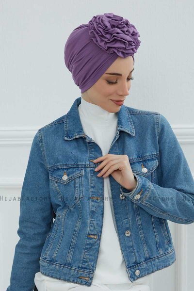 Kerstin - Turban En Coton Violet