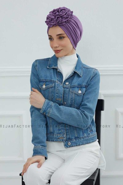 Kerstin - Turban En Coton Violet