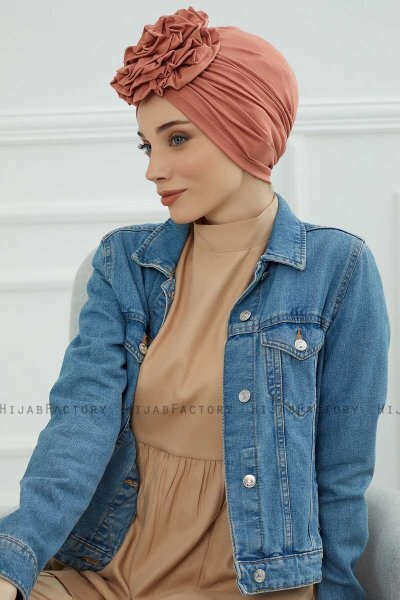 Kerstin - Turban En Coton Saumon