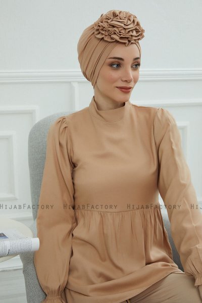 Kerstin - Turban En Coton Sand
