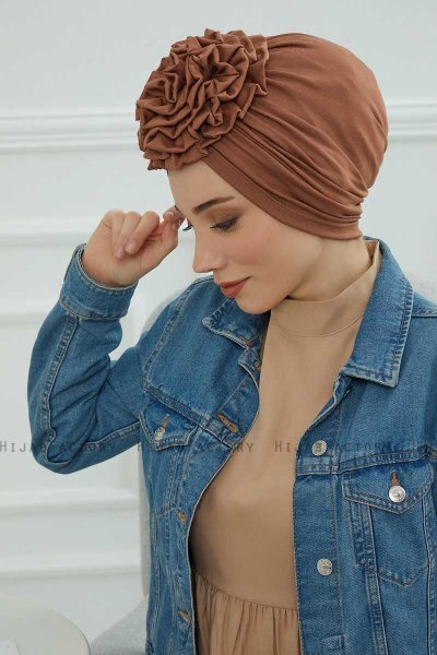 Kerstin - Turban En Coton Caramel