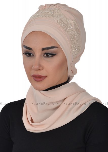 Celine - Turban Chiffon Beige - Ayse Turban