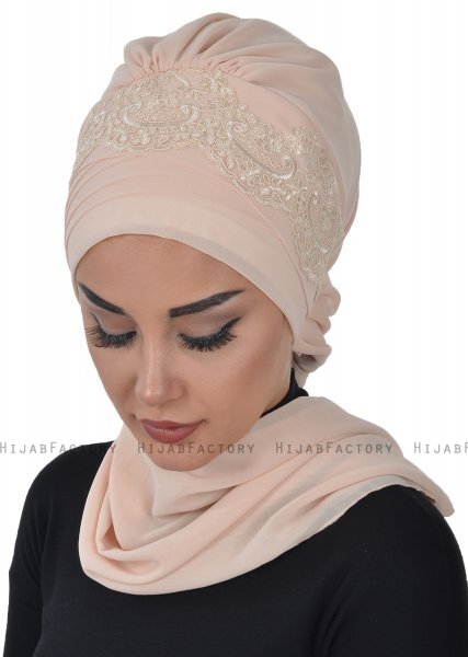 Celine - Turban Chiffon Beige - Ayse Turban
