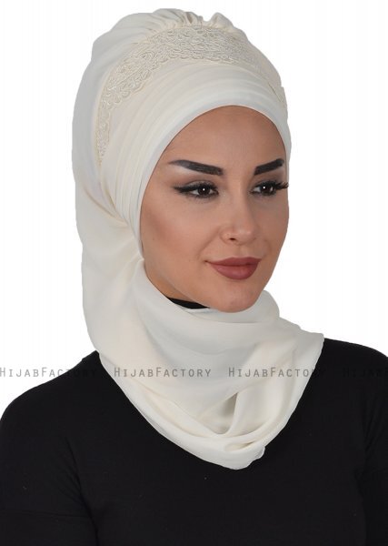 Celine - Turban Chiffon Crème - Ayse Turban
