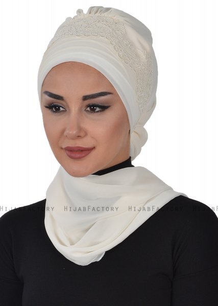Celine - Turban Chiffon Crème - Ayse Turban