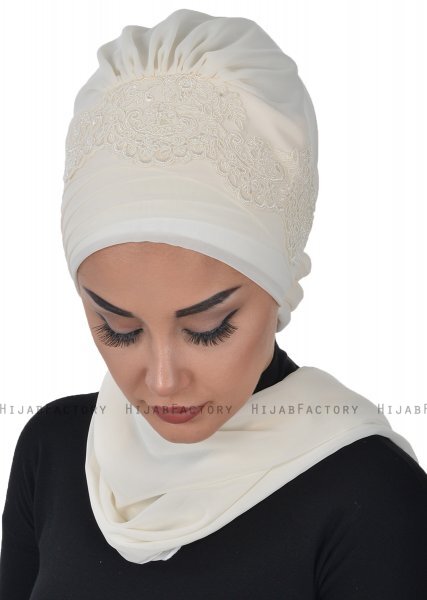 Celine - Turban Chiffon Crème - Ayse Turban
