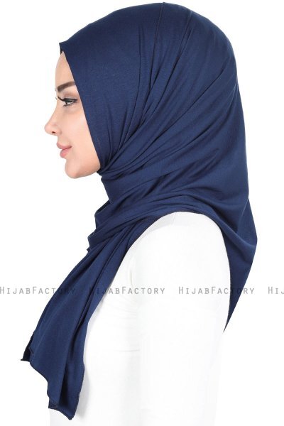 Sigrid - Hijab Coton Bleu Marin - Ayse Turban