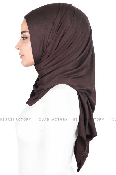 Sigrid - Hijab Coton Marron - Ayse Turban