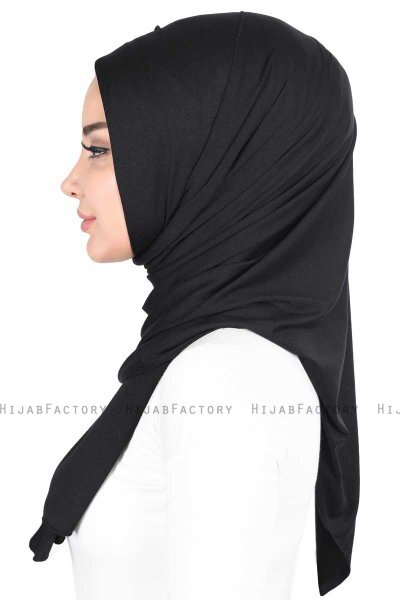 Sigrid - Hijab Coton Noir - Ayse Turban